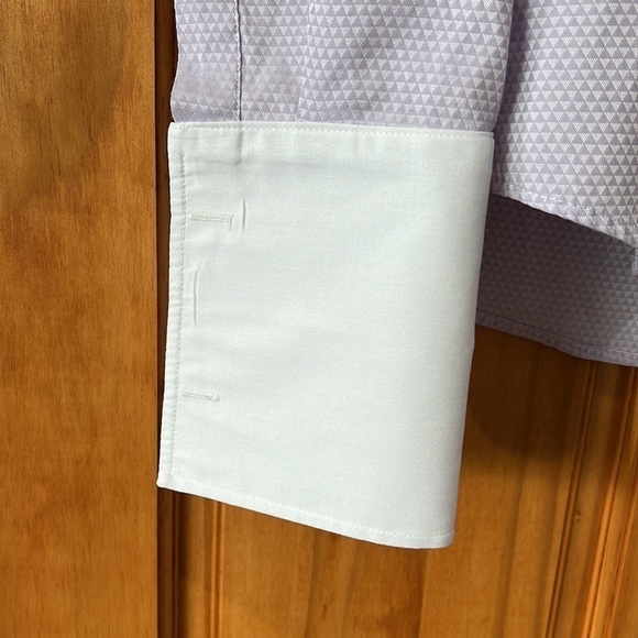 Purple Button Up Cuff Link Dress Shirt - Picture 3 of 6